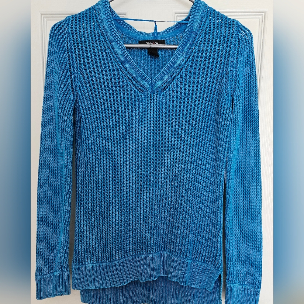 Style & Co Vintage Cotton Knit Sweater Size Small